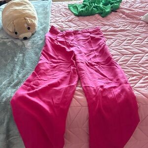 Zara Women's Vivid Pink Trousers